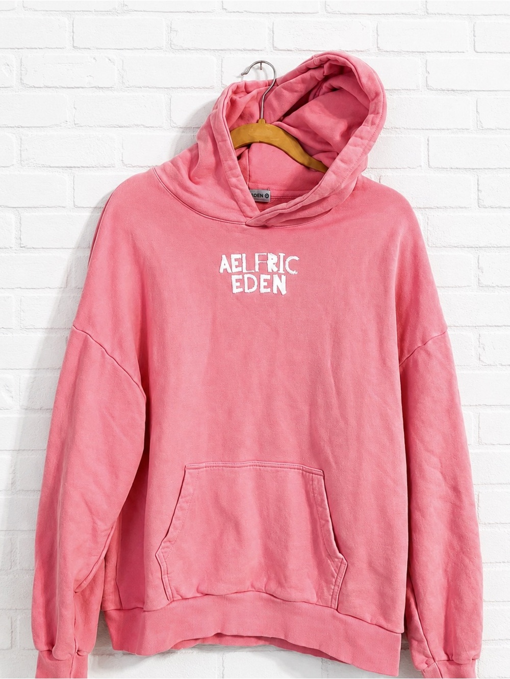 Aelfric Eden Rose Pink Logo Hoodie Cozy warm and 100% Cotton